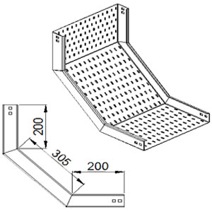 Máng chuyển cấp 90 độ cáp trong (M1I-01 Type)